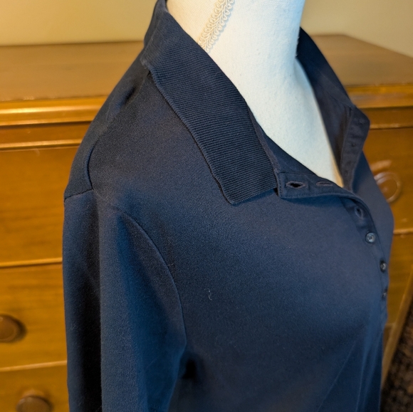 Lands End Cotton Navy Polo XL - Picture 8 of 11